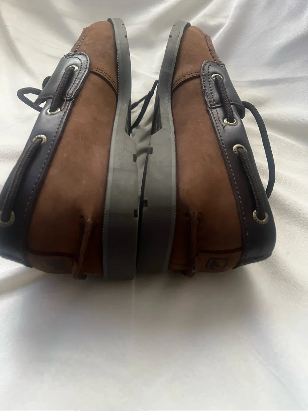 Sperry Two-Tone Brown Leather Boat Shoes